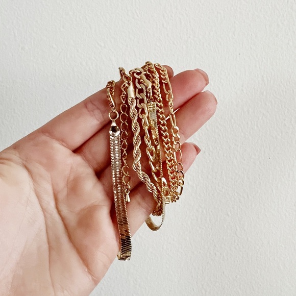 ✨Gold Chain Layered Bracelets (Boutique) - Picture 3 of 8